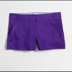 Purple jcrew chino shorts
